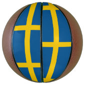 Ballon De Basket Basket-ball complet avec Drapeau de Suède (Vertical)