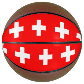 Ballon De Basket Basket-ball complet avec Drapeau de Suisse (Devant)