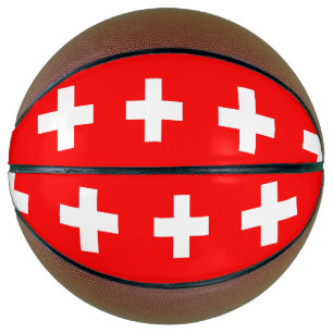 Ballon De Basket Basket-ball complet avec Drapeau de Suisse
