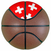 Ballon De Basket Basket-ball complet avec Drapeau de Suisse (Droite)
