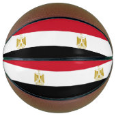 Ballon De Basket Basket-ball complet avec drapeau d'Egypte (Devant)