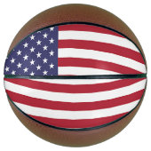 Ballon De Basket Basket-ball complet avec Drapeau des États-Unis (Devant)