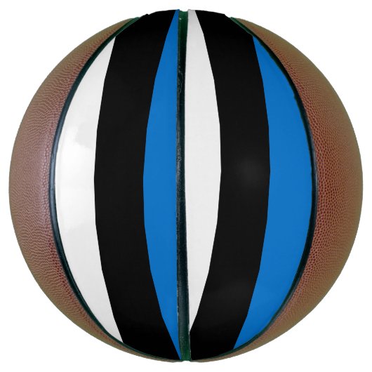 Ballon De Basket Basket-ball complet avec drapeau d'Estonie (Vertical)