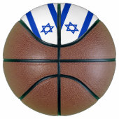 Ballon De Basket Basket-ball complet avec drapeau d'Israël (Droite)