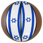 Ballon De Basket Basket-ball complet avec drapeau d'Israël (Vertical)