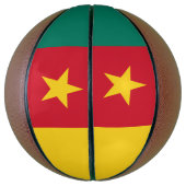 Ballon De Basket Basket-ball complet avec drapeau du Cameroun (Vertical)