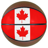 Ballon De Basket Basket-ball complet avec drapeau du Canada (Devant)