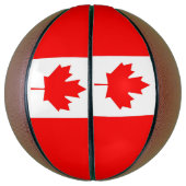Ballon De Basket Basket-ball complet avec drapeau du Canada (Vertical)