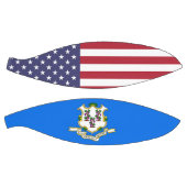 Ballon De Basket Basket-ball complet avec drapeau du Connecticut, É (Panneaux)