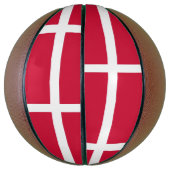 Ballon De Basket Basket-ball complet avec drapeau du Danemark (Vertical)