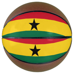 Ballon De Basket Basket-ball complet avec drapeau du Ghana