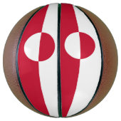 Ballon De Basket Basket-ball complet avec drapeau du Groenland (Vertical)