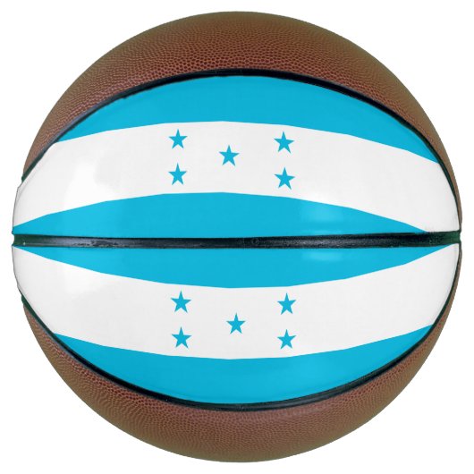 Ballon De Basket Basket-ball complet avec Drapeau du Honduras (Devant)