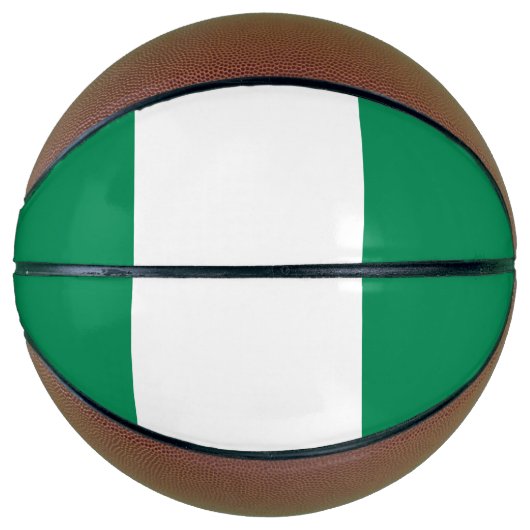 Ballon De Basket Basket-ball complet avec drapeau du Nigeria (Devant)