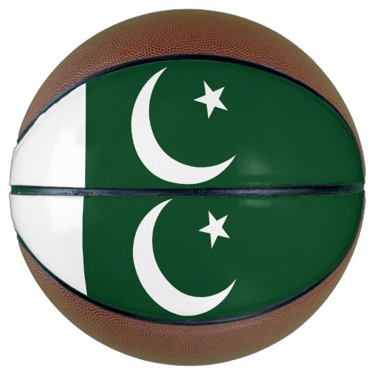 Ballon De Basket Basket-ball complet avec drapeau du Pakistan (Devant)