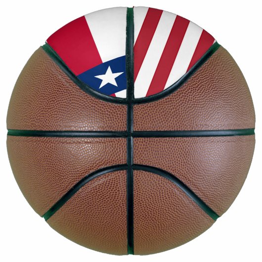 Ballon De Basket Basket-ball complet avec drapeau du Texas (Droite)
