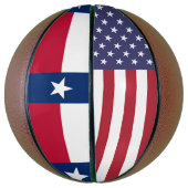 Ballon De Basket Basket-ball complet avec drapeau du Texas (Vertical)