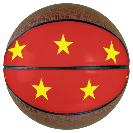 Ballon De Basket Basket-ball complet avec drapeau du Vietnam (Devant)