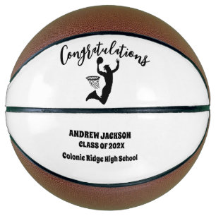 Ballon De Basket Basket-ball de fin d'études personnalisée, cadeau