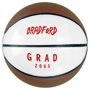 Ballon De Basket Basket-ball en texte rouge