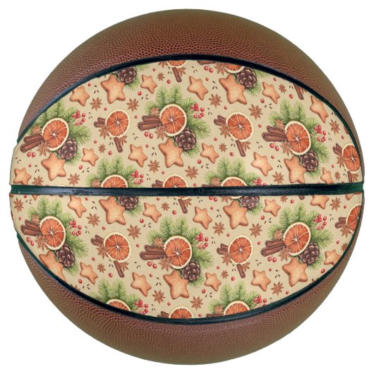 Ballon De Basket Basket-ball épices de vacances (Devant)