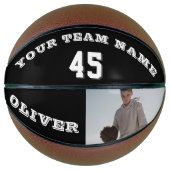 Ballon De Basket Basket-ball moderne avec nom d'équipe Photo (Devant)