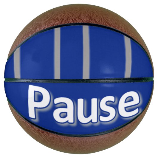 Ballon De Basket Basket-ball Pause Blue (Devant)