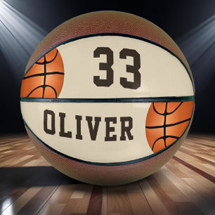 Ballon De Basket Basket-ball personnalisé avec le nom et le numéro