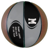 Ballon De Basket Basket-ball personnalisé Black Grey (Vertical)