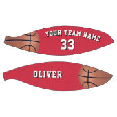 Ballon De Basket Basket-ball rouge avec joueur Numéro d'équipe (Panneaux)