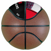 Ballon De Basket Basket-ball rouge personnalisé Nom Numéro d'équipe (Droite)