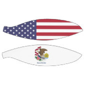 Ballon De Basket Basket complet avec Drapeau de l'Illinois, États-U (Panneaux)