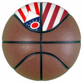 Ballon De Basket Basket complet avec Drapeau de l'Ohio, États-Unis (Droite)