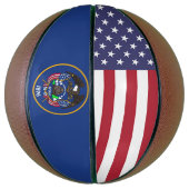Ballon De Basket Basket complet avec drapeau de l'Utah (Vertical)