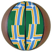 Ballon De Basket Basket complet avec Drapeau de Portland, États-Uni (Vertical)