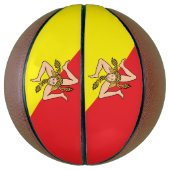 Ballon De Basket Basket complet avec Drapeau de Sicile, Italie (Vertical)