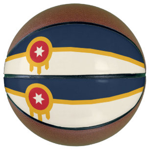 Ballon De Basket Basket complet avec Drapeau de Tulsa, Oklahoma
