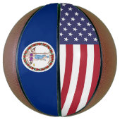 Ballon De Basket Basket complet avec Drapeau de Virginie (Vertical)