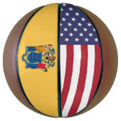 Ballon De Basket Basket complet avec drapeau du New Jersey USA (Vertical)