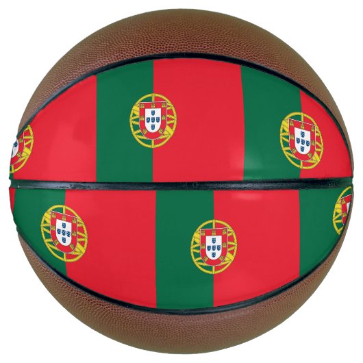Ballon De Basket Basket complet avec drapeau du Portugal (Devant)