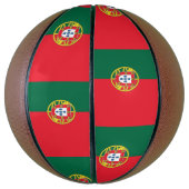 Ballon De Basket Basket complet avec drapeau du Portugal (Vertical)