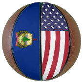 Ballon De Basket Basket complet avec drapeau du Vermont (Vertical)