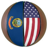 Ballon De Basket Basketball complet avec Drapeau de l'Idaho, États- (Vertical)