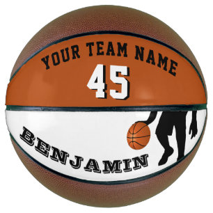Ballon De Basket Basketball Moderne avec Nom d'Équipe et Numéro