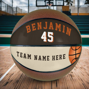 Ballon De Basket Basketball personnalisé moderne avec nom et numéro