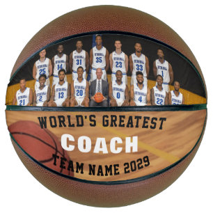 Ballon De Basket Basketball Photo Personnalisé pour l'entraîneur de