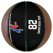 Ballon De Basket Basketball sur mesure, noir et blanc / baloncesto  (Vertical)