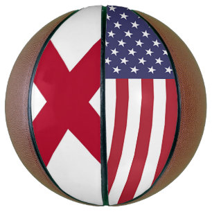 Ballon De Basket Basketball taille réelle avec drapeau de l'Alabama