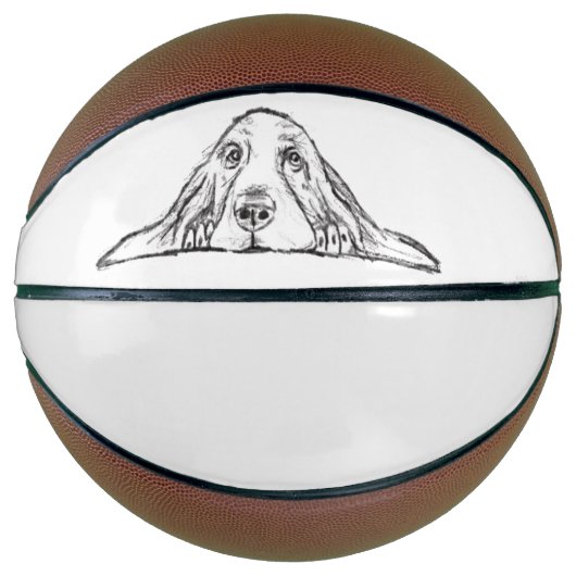 Ballon De Basket basset blanc (Devant)
