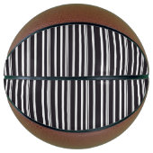 Ballon De Basket Belles rayures blanches noires (Devant)